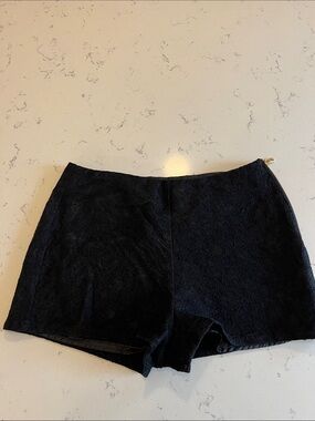 Forever 21 Black High-Waist Lace Shorts